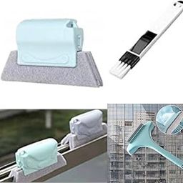 MOROVIK Combo of Window Groove Frame Cleaning Brush and Dust Cleaning Brush & Mesh Screen, Window Screen Cleaning Wiper Long Handle Washing (Brush and Dust Cleaning Brush & Mesh Screen)-30