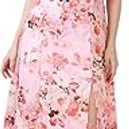 globus Women Floral Printed Tie-Up Square Neck Puff Sleeves Side Slit Fit & Flare Midi Dress-picture-26