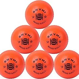 SKYHI Wind Cricket Balls - Soft Practice Training Wind Cricket Balls for Indoor & Outdoor - Soft Practice Training Cricket Ball for Cricket Coaching Bowling Pack of 6 (Orange)-image-62