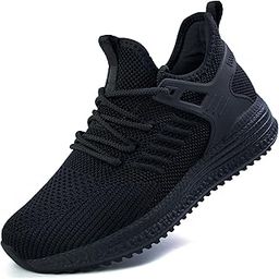 Running Shoes for Women Ladies Sneakers Workout Memory Foam Tennis Shoes Woman’s Nursing Jogging Gym Mesh slip on Comfortable Lightweight Flats Work Women’s Road Running shoes Dark Black 8 B (M) US-image-52