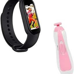 Drumstone Combo C1197 - M9 Smart Band – Waterproof Activity Tracker for Ultimate Performance and Style with Electric Baby Nail Trimmer – Safe and Easy Nail Filing for Your Little One-picture-11