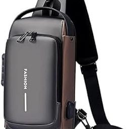 Nexiva Waterproof Polyester Crossbody Sling Bag Unisex Chest Backpack with USB Charging Port Anti-Theft Shoulder Bag for Men & Women Ideal for Hiking, Outdoor, Travel & Daily Use-image-3