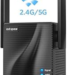 rockspace 1200Mbps WiFi Repeater (AC1200)-WiFi Range Extender Supports WPS One Button Setup with 2 External Antennas (Matte Black)-image-54
