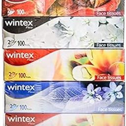 Wintex Prime 2 Ply Facial Tissues Box/ Best Deal/ 100% Pure- 100 Pulls Per Box- ( Pack Of 5 )-image-3