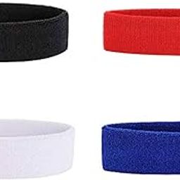 Style Along Multicolour Outdoor Fitness Sports Sweatband Headband Yoga Gym Unisex Head Band- Pack of 4-image-29