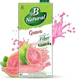 B Natural Guava Juice, Goodness of Fiber, Vit C & E, Made with 100% Fruit Pulp and 0% Concentrate, 1 litre-34