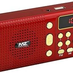 MZ M42VP (Portable Bluetooth Speaker) Dynamic Sound with Wireless FM & InBuilt Torch FM Radio (Red)-1