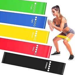 HBD SALES Resistance Exercise Loop Belt, Thigh and Hip Strengtheners Bands, Stretching Training Exercises Tool for Men & Women (Set of 5)-image-0