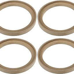 uxcell 4 Pcs Universal 6.5 Inch Speaker Subwoofer Mounting Spacer Rings Solid Wood Beige-picture-30