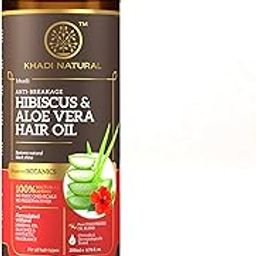 Khadi Natural Hibiscus & Aloe Vera Hair Oil | Oil for Frizzy Hair | Silicone & Mineral Oil Free | Suitable for All Hair Types | Powered Botanics-image-2