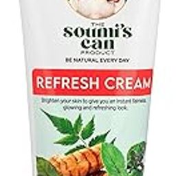 THE SOUMI'S CAN PRODUCT Refresh Cream with Haridra, Neem, Aloevera, Vitamin C, for Instant Brightness, Glowing Skin & UV Protection | Primer with Dirt Protection | For Women & Men | For All Skin Types | 50g (Pack of 1)-image-3