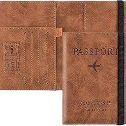 Travel Passport Holder PU Leather for Men & Women | Passport Cover with Card Slots, SIM Card Holder & Elastic Closure | Stylish Travel Document Organizer for International Trips -Brown-image-51