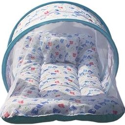 KiddosCare Toddler Mattress with Mosquito Net for Baby (Blue) (24.0cm L X 15.0cm W)-25