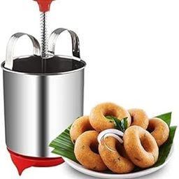 NHSK ENTERPRISE medu wada maker stainless Steel Medu Vada Maker with Stand mendu wada Machine mendu wada Maker Makes Perfectly Shaped Crispy Medu Vada South Indian Medu Wada Dispenser-26