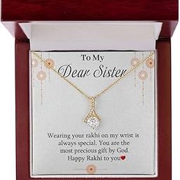 Best Rakhi Gift From Brother to Sister - 925 Pure Silver Necklace Gift Set With Certificate of Authenticity and 925 Stamp-image-22