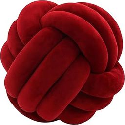 Knot Pillow Ball Thick Comfortable Knotted Pillows for Living Room Home Sofa Red | Home Decor | Pillows-image-52