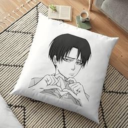 CRAFT MANIACS LEVI Ackerman Heart 16 * 16 Pillow with Filler | UBER Cool Merch for Attack ON Titan Lovers-picture-16