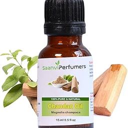 Saanvi Perfumers Chandan Essential Oil | Sandalwood Essential Oil for Skin, Hair, Face, Acne Care, 100% Pure Natural & Undiluted Therapeutic Grade Oil, Excellent for Aromatherapy (15ml)-image-69