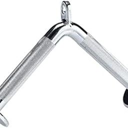 AH V Handle Gym, Silver | Solid V Shaped Bar, Chrome Steel | V Triceps Press Down Bar with Textured Grips-picture-6