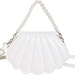 Women's Casual Crossbody Purse, Small Size With Zipper Closure Shell Bag (White)-image-21