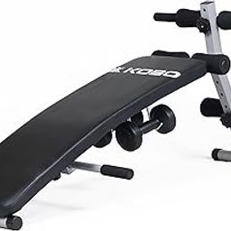 Kobo Imported Abdominal Exercise Sit Up Decline Bench for Home Gym - Black/Red (Weight Capacity : 110 Kg)-picture-25