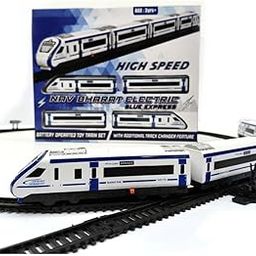 Amisha Gift Gallery Nav Bharat Blue Train Set for Kids, Battery Operated Train Railway Tracks for Kids | Toys 3+ Years Train Assorted Colour (Battery Not Added) (Blue)-image-18