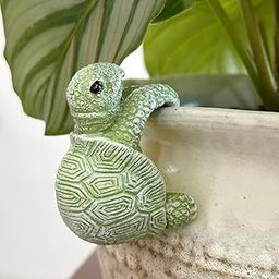 Cute Climbing Tortoise Flower Pot Hugger Figurines Resin Hanging Turtle Statue Planter Pot Decorations for Home Garden Fence Balcony Patio Lawn Yard Ornaments-image-29