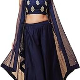 Women Ethnic Motifs Strappy Sleeves Crop Top & Flared Mid-Rise Partially Elasticated Floor Length Palazzo with Shrug Fusion Co-Ord Set-image-49