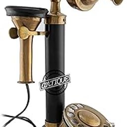 Vintage Candlestick Phone Rotary Dial Telephone Wired Landline Antique Home Décor (Black Antique)-image-29