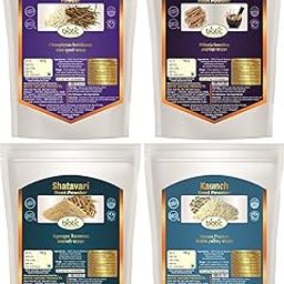 Biotic Natural Safed Musli, Ashwagandha, Shatavari and Kaunch Beej Powder - 400gms Combo (100gm each)-23