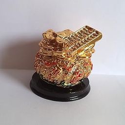 TEJ GIFTS - Feng Shui Golden Wealth Vase for Wealth and Prosperity (Wealth Vase D02)-image-2