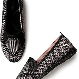Women's Athleisure Knitted Active Wear Slip-On Ballet Loafer Shoes for Daily Walking-image-92