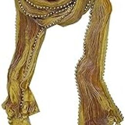 Golden Color Moti lace Silk Men Heavy Stole for Gents with Golden Stripes, 250 x 20 cm-image-92