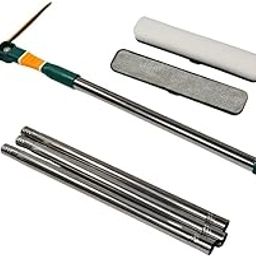 Hansei Glass Cleaning Wiper Tool with Long Handle 3 in 1 | Window Cleaner with 360? Rotating Head for Indoor Outdoor Mirror, Car, Floor, Bathroom, High Windows & Tile Cleaning-image-43