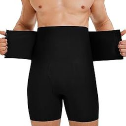 Men's Shapewear Tummy Control Shorts High Waist Underwear Slimming Body Shaper Compression Boxer Brief-image-39