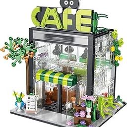 SKY LINE OCEAN Coffee Shop Building Block Set for Kids with LED Lights House Kit Gift on Birthday, Children's Day, or Special Occasion for Boys and Girls 6 Months Structural Warranty with 589+ Pcs-image-59