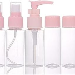 Travel Bottles Kit Travel Cosmetics Bottles Set, 5 Pcs Set Portable Multipurpose Cosmetics Toiletries Travel Refillable Bottles - for Storing Shampoo, Gel, Cream Jars, Lotion Dispenser-picture-32
