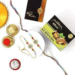 DeoDap Design Rakhi For Brother And Bhabhi With Chocolate | Lumba Bhabhi Rakhi (K1_554_EM32)-image-93