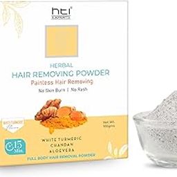 HTI Experts || Full Body Hair Removal Powder For Leg,10 Minute Painless Herbal Hair Removal | Herbal Hair Removing Powder White Turmeric Flavor (100G)-picture-26