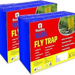 PestiFy A5 Blue Sticky Trap for Insects Pack of 50 Sheets| for Garden & Agriculture to Control Whiteflies, Aphids, Thrips, Jassids| Fly Catcher Insect Catcher Glue Trap for 100% Results-21