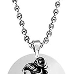 Lord Mahadev Printed Bead Chain Acrylic Pendnet for Men and Women-image-80