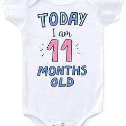 Today I'm One Month Old | 1st Month Birthday Unisex Baby Romper For New Born Baby (B140)-image-4