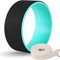 Vedam Yoga Wheel for Core Strength, Balance and Back Relief, 13x5.5inches, BLACK/TEAL-image-89