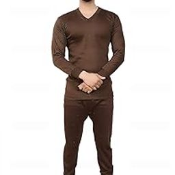 JS Oswal Full Sleeve V-Neck Brown Thermal Top Top (Size -100)-image-72