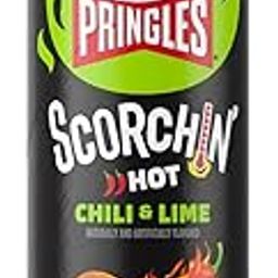 Pringle's Hot Scorchin' Chili and Lime Potato Crisps Chips, Spicy Snacks, 158g (Imported USA)-image-76