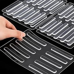 AVNISH 20Pcs Transparent Strip Door Handle Bumper Soft Wall Protector Self Adhesive Door Knob for Wall Shield Guard Sliding Clear Door Bumpers Stick Stopper Silencer Home Office (Strips)-image-2