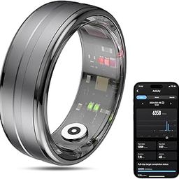 MagLoop Smart Ring Health Tracker for Men/Women,Fitness Ring Sleep Tracker,Fast Charging for Long-Lasting Use,for Pedometer Exercise,Monitor Sleep, Heart Rate, Stress,Waterproof (Deep Gray, 10)-image-7