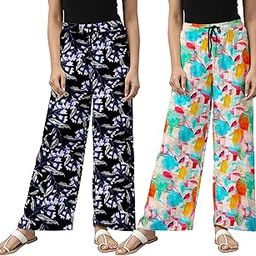 Relax Fit payjama with Floral Prints, Breathable Cotton Fabric with Drawstring Waistband Closure, for Women-image-76