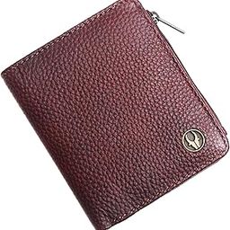 Genuine Leather Women’s Wallet – Compact Clutch Purse with 6 Card Slots, Secure Snap & Zip Closure – Everyday Organizer (Maroon)-image-25