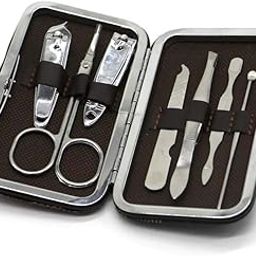 GOPSZOME 7 in 1 Nail Clippers Tool, Nail Care Professional Travel Grooming Kit Tools, Gift Stainless Steel with Luxurious PU leather case For Men Women Friends Parents (Pack of 1)-image-58